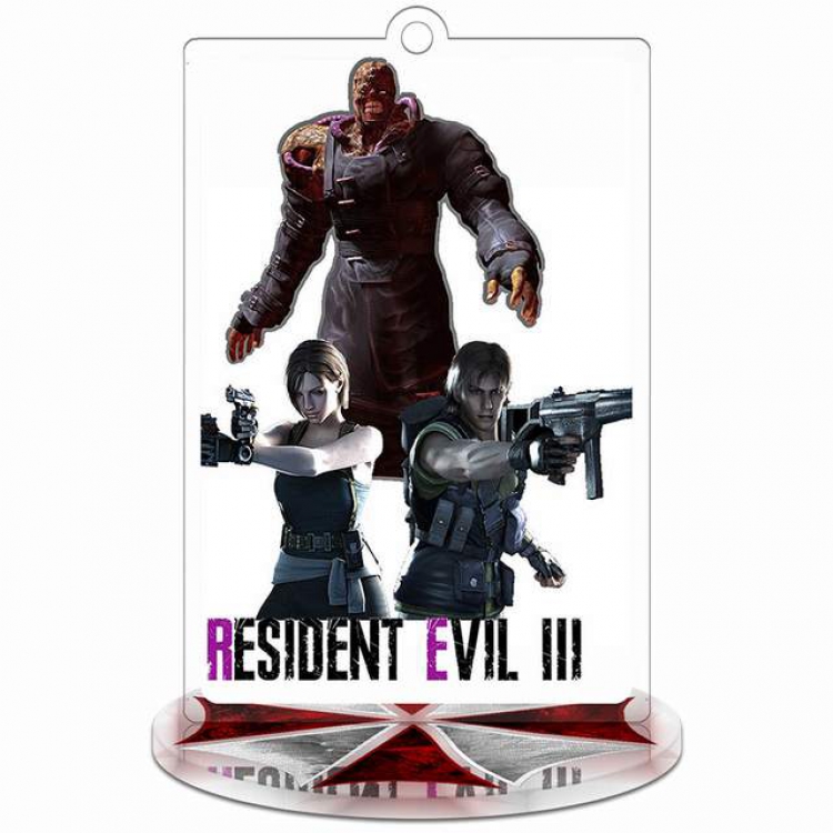 Resident Evil Rectangular Small Standing Plates acrylic keychain pendant 8-9CM Style B