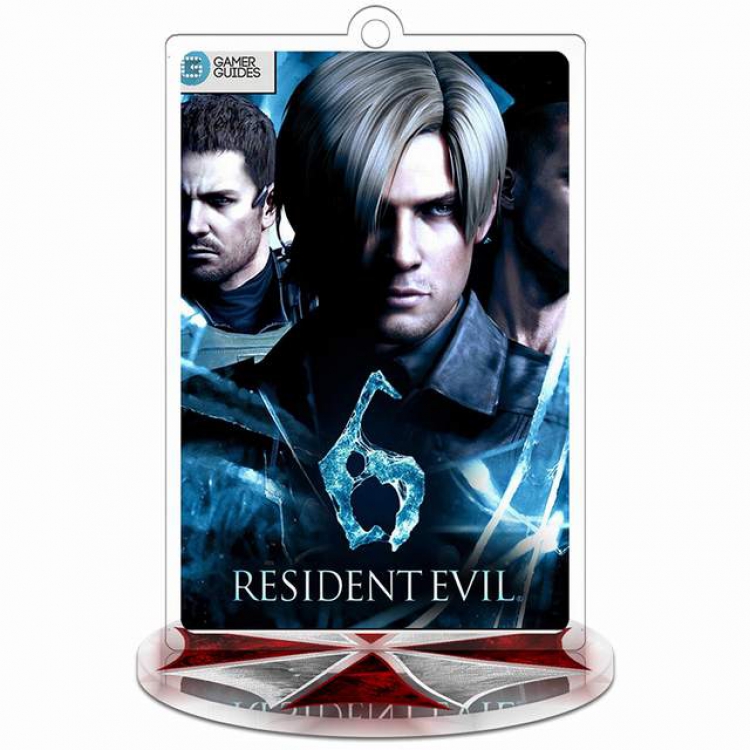 Resident Evil Rectangular Small Standing Plates acrylic keychain pendant 8-9CM Style F