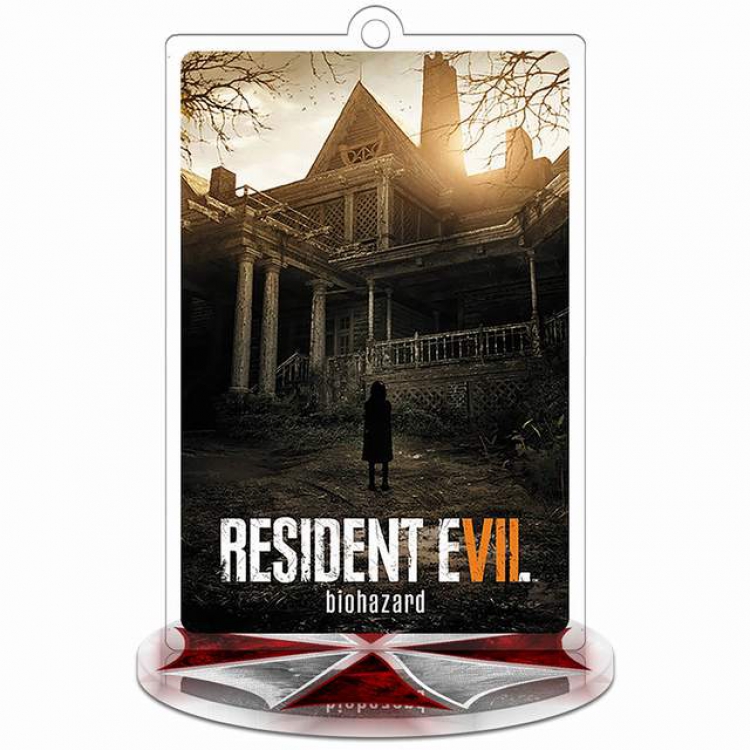 Resident Evil Rectangular Small Standing Plates acrylic keychain pendant 8-9CM Style G