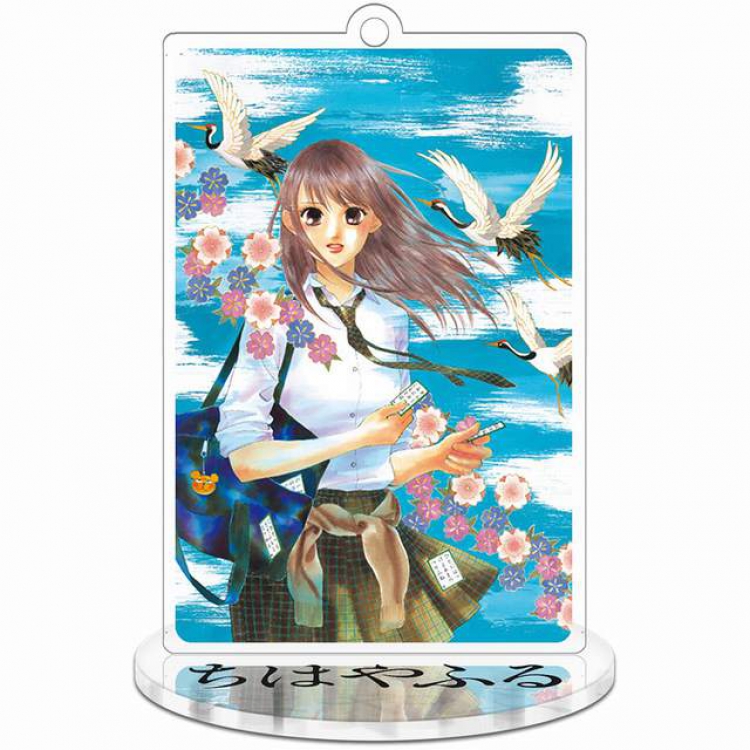 Chihayafuru Rectangular Small Standing Plates acrylic keychain pendant 8-9CM Style F