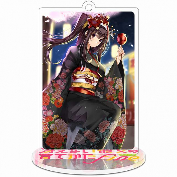 Saenai Heroine No Sodatekata Katou Megumi Rectangular Small Standing Plates acrylic keychain pendant 8-9CM Style A