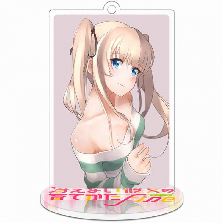 Saenai Heroine No Sodatekata Katou Megumi Rectangular Small Standing Plates acrylic keychain pendant 8-9CM Style B