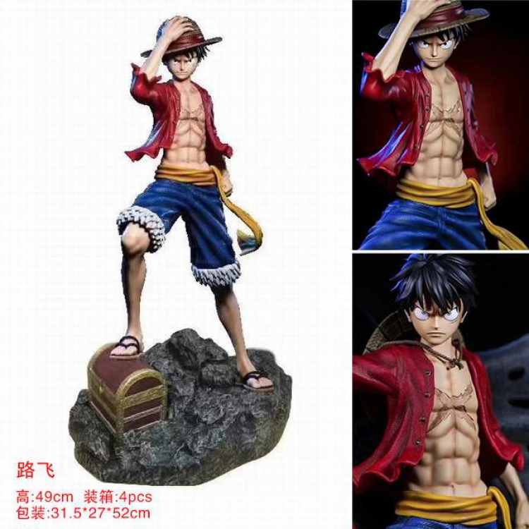 One Piece Monkey D. Luffy Boxed Figure Decoration Model  Color box size:31.5x27x52cm a box of 4