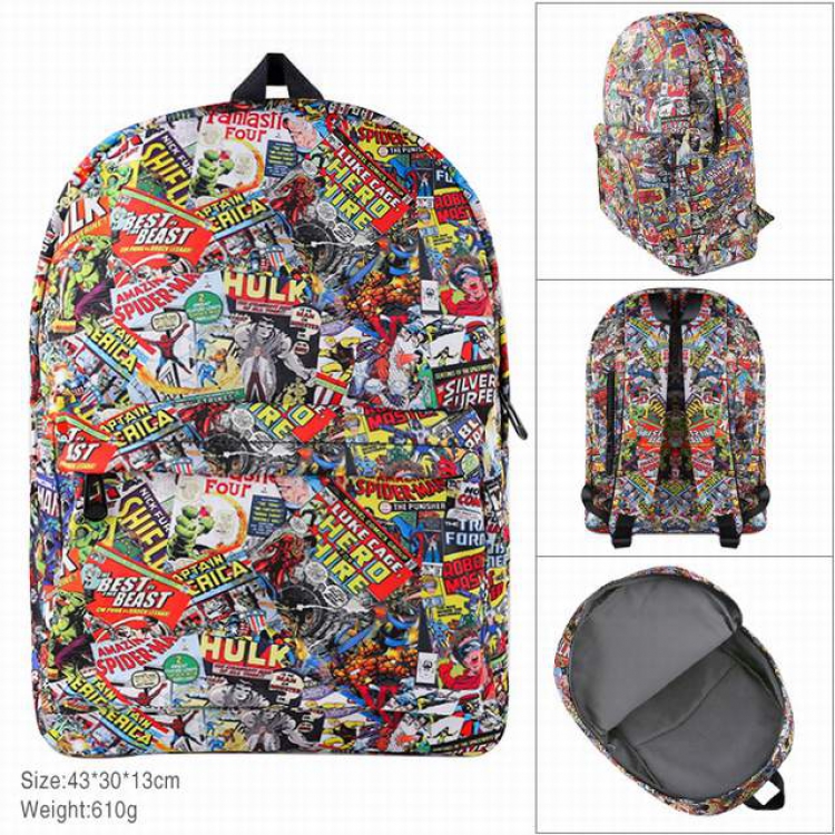 The Avengers Cotton imitation nylon composite Waterproof fabric backpack