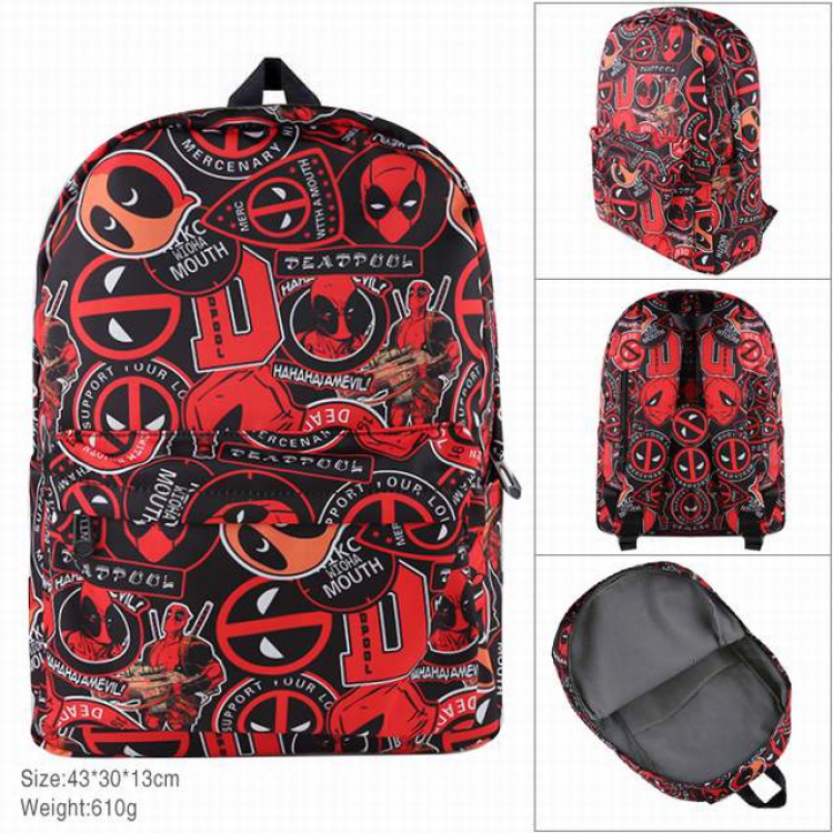 Deadpool Cotton imitation nylon composite Waterproof fabric backpack