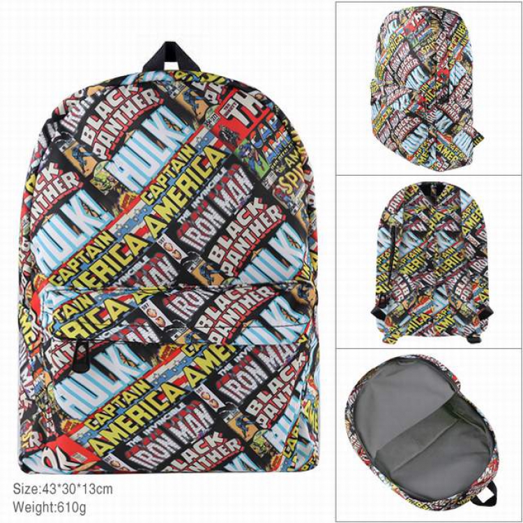 Comics Cotton imitation nylon composite Waterproof fabric backpack Style C