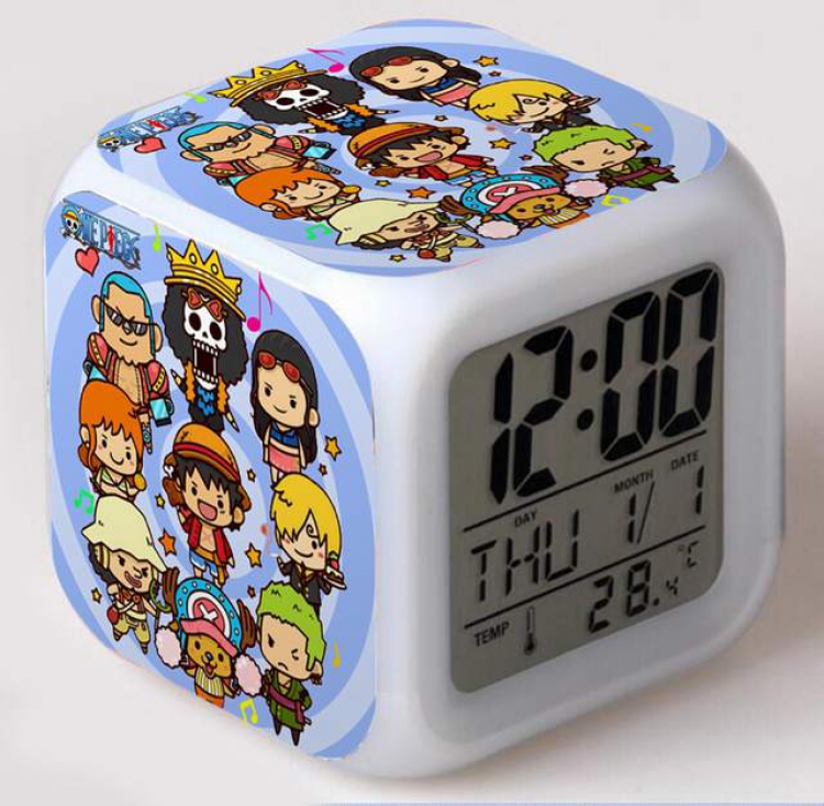 One Piece-3 Colorful Mood Discoloration Boxed Alarm clock