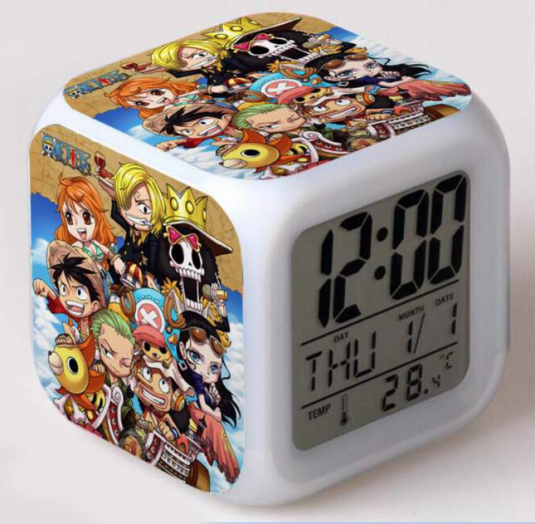 One Piece-1 Colorful Mood Discoloration Boxed Alarm clock