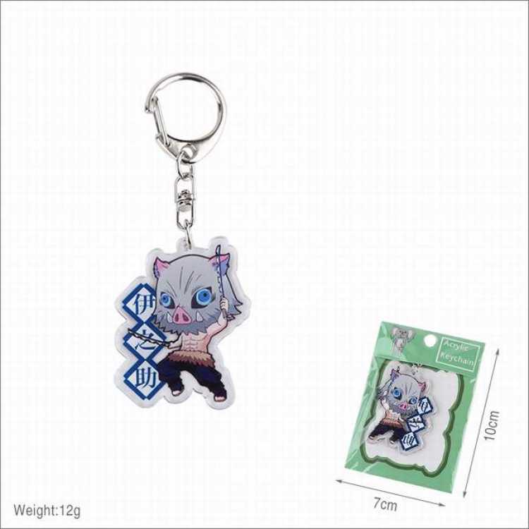 Demon Slayer Kimets Hashibira Inosuke Keychain pendant a set price for 10 pcs 10X7CM 12G Style A