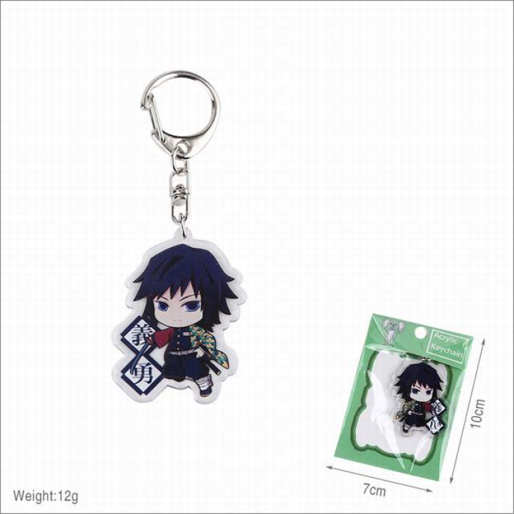 Demon Slayer Kimets Tomioka Giyuu Keychain pendant a set price for 10 pcs 10X7CM 12G Style A