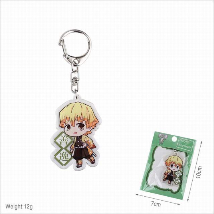 Demon Slayer Kimets Agatsuma Zenitsu Keychain pendant a set price for 10 pcs 10X7CM 12G Style B