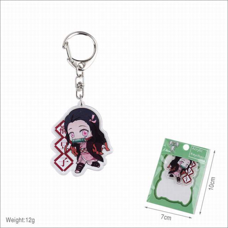 Demon Slayer Kimets Kamado Nezuko Keychain pendant a set price for 5 pcs 10X7CM 12G Style B