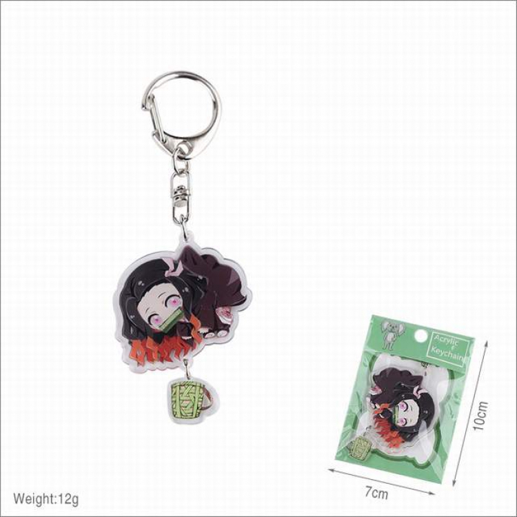 Demon Slayer KimetsKamado Nezuko Keychain pendant a set price for 10 pcs 10X7CM 12G Style  A