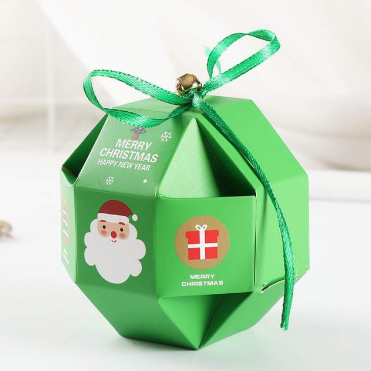 Christmas gift box green 10X10CM 70G a pack of 10 Price for 5 packs