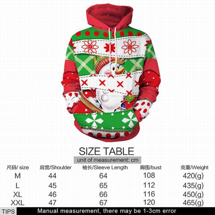 Christmas series Snowman full color printed adult loose wild hooded sweater M L XL XXL price for 2 pcs