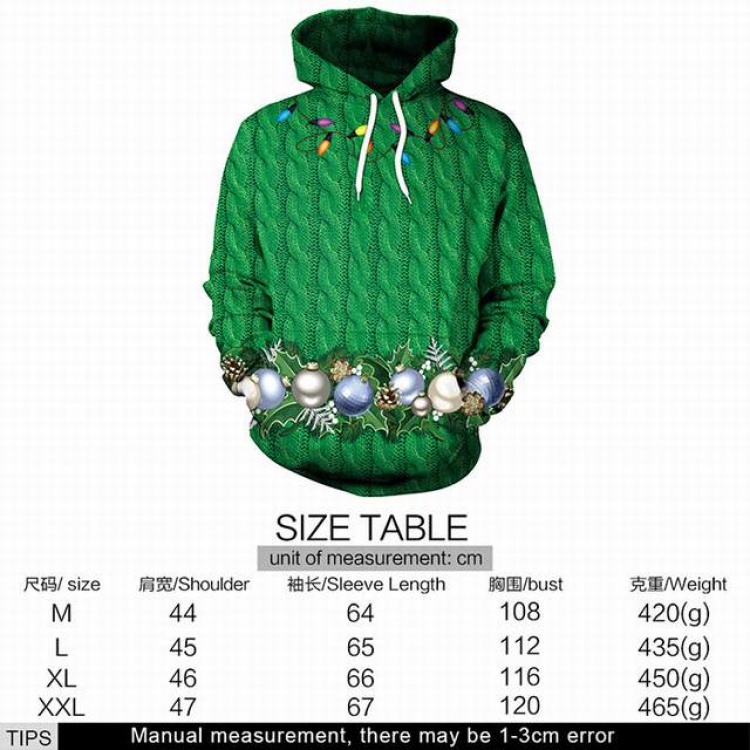 Christmas series full color printed adult loose wild hooded sweater M L XL XXL price for 2 pcs style H