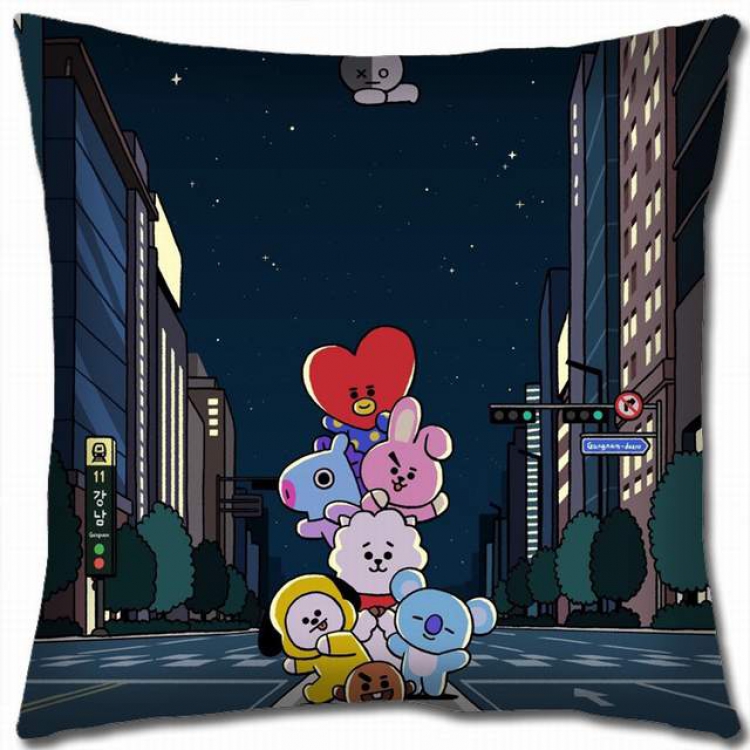 BTS Double-sided full color pillow cushion 45X45CM-BS-673 NO FILLING