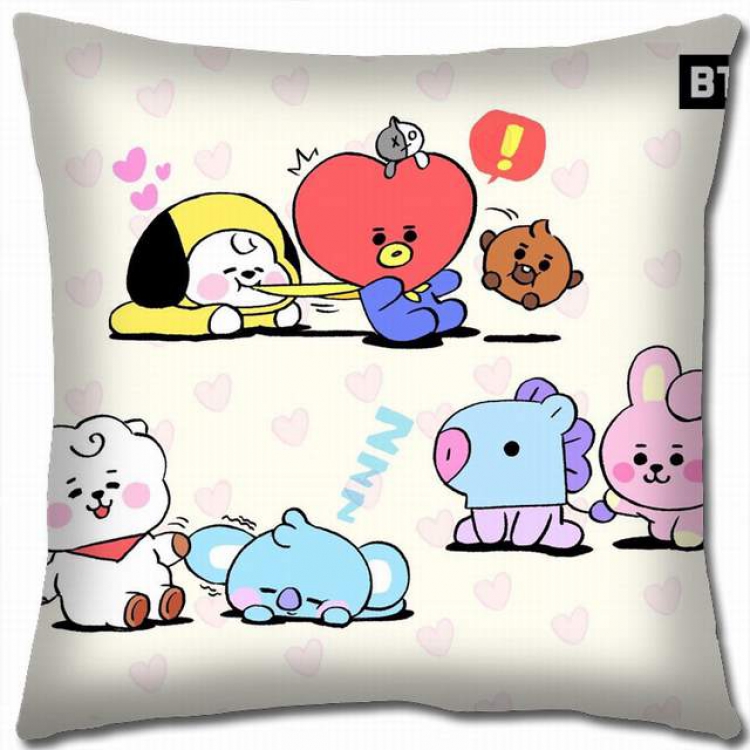BTS Double-sided full color pillow cushion 45X45CM-BS-677 NO FILLING