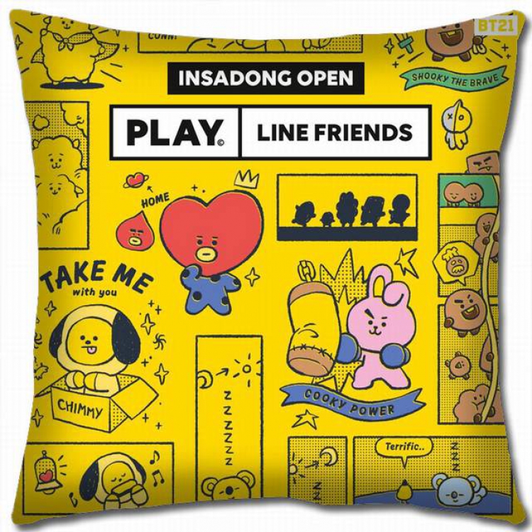 BTS Double-sided full color pillow cushion 45X45CM-BS-689 NO FILLING