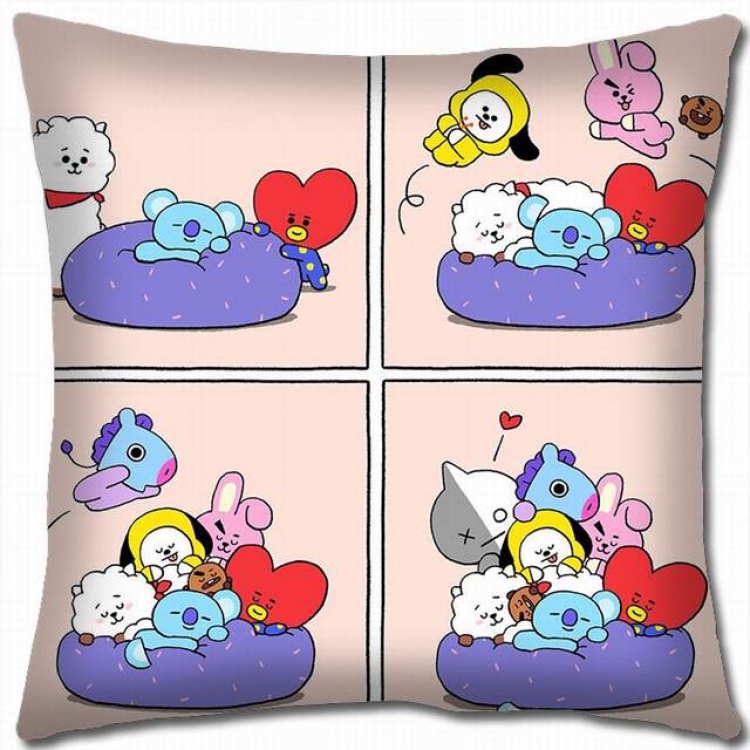 BTS Double-sided full color pillow cushion 45X45CM-BS-708 NO FILLING