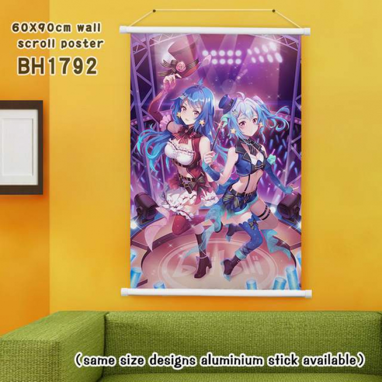  Bilibili White Plastic rod Cloth painting Wall Scroll 60X90CM BH1792