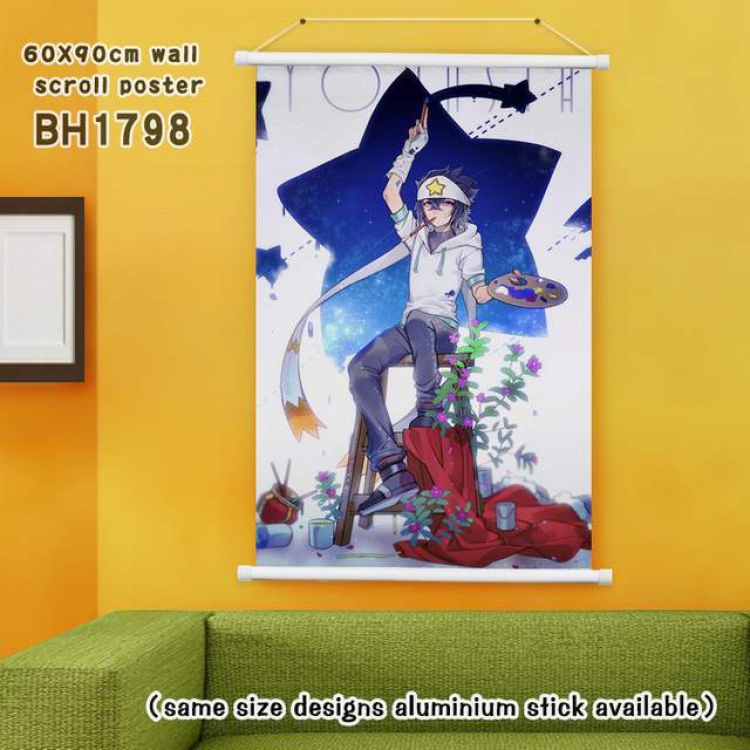 Aotu World White Plastic rod Cloth painting Wall Scroll 60X90CM BH1798