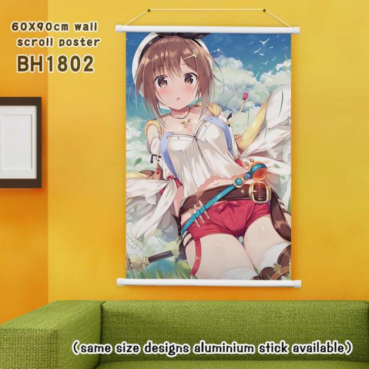 Atelier Ryza White Plastic rod Cloth painting Wall Scroll 60X90CM BH1802