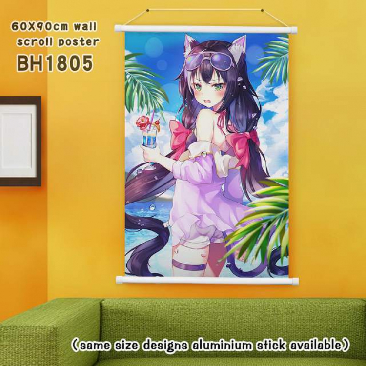 !Re:Dive White Plastic rod Cloth painting Wall Scroll 60X90CM BH1805 