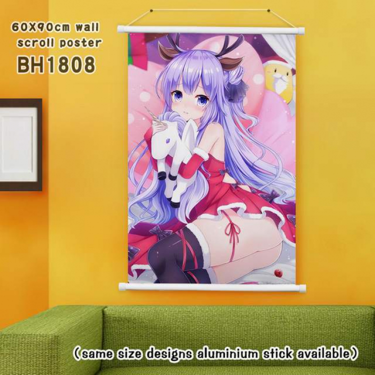  Azur Lane White Plastic rod Cloth painting Wall Scroll 60X90CM BH1808