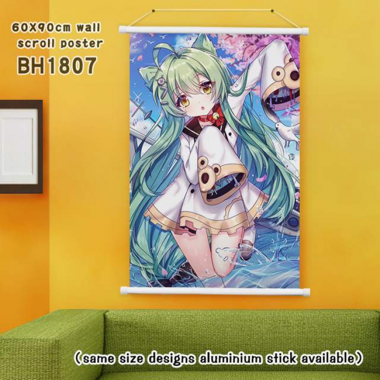  Azur Lane White Plastic rod Cloth painting Wall Scroll 60X90CM BH1807