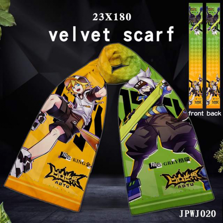 JPWJ20-Aotu World Full color velvet scarf 23X180CM