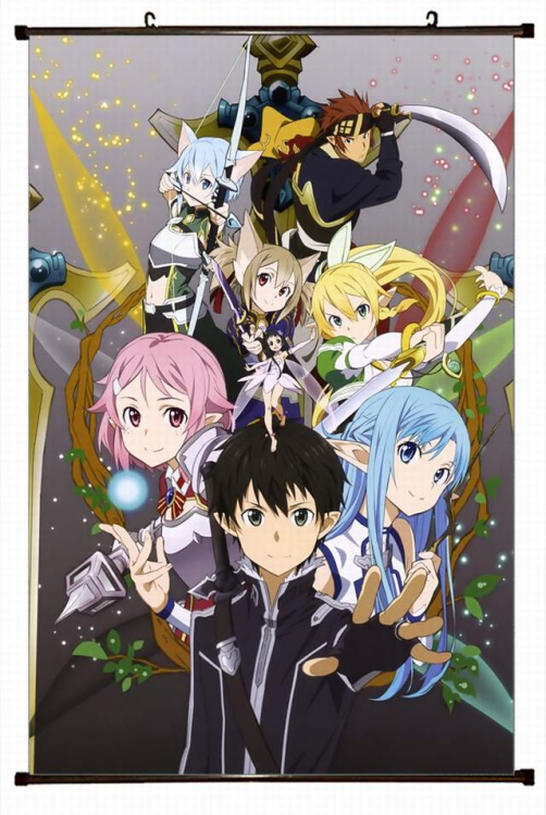 Sword Art Online Plastic pole cloth painting Wall Scroll 60X90CM preorder 3 days d5-101 NO FILLING