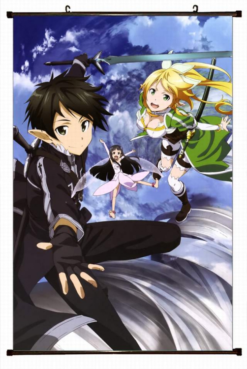 Sword Art Online Plastic pole cloth painting Wall Scroll 60X90CM preorder 3 days d5-129 NO FILLING