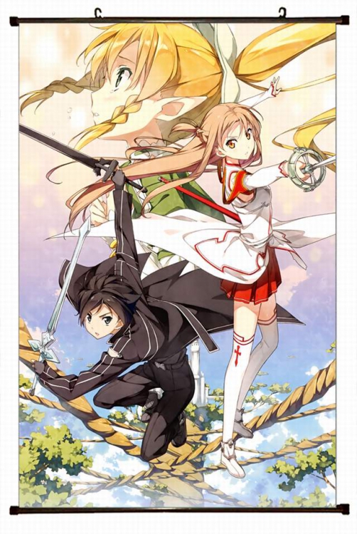 Sword Art Online Plastic pole cloth painting Wall Scroll 60X90CM preorder 3 days d5-36 NO FILLING