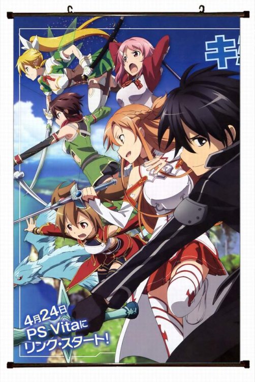 Sword Art Online Plastic pole cloth painting Wall Scroll 60X90CM preorder 3 days d5-46 NO FILLING
