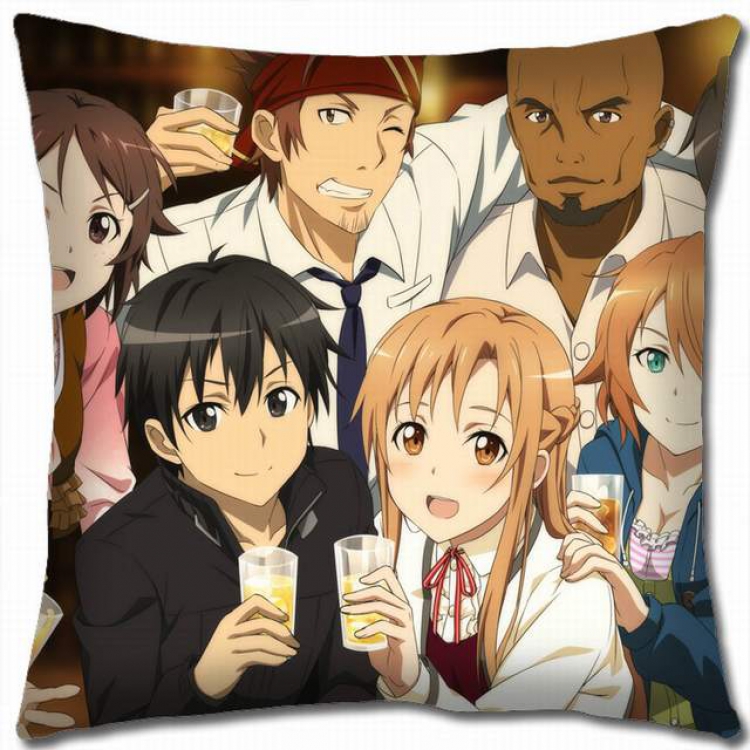 Sword Art Online Double-sided full color pillow cushion 45X45CM-d5-2 NO FILLING