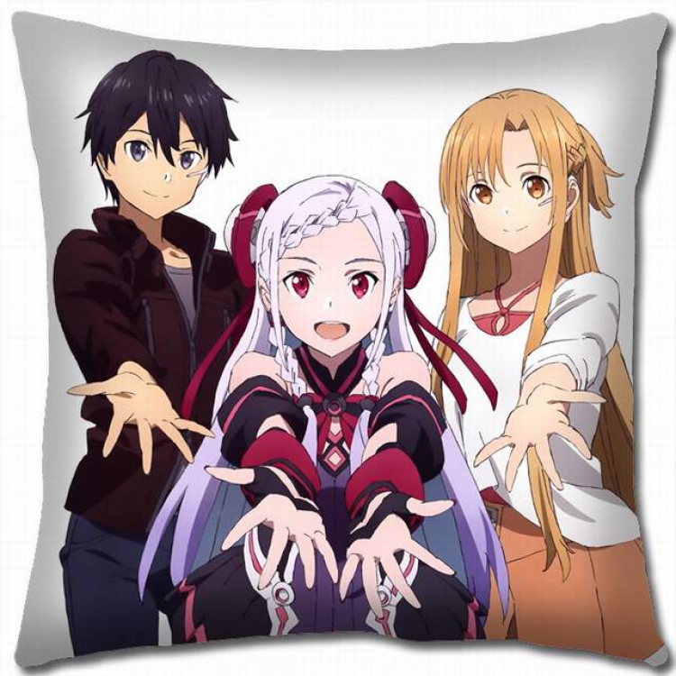 Sword Art Online Double-sided full color pillow cushion 45X45CM-d5-216A NO FILLING