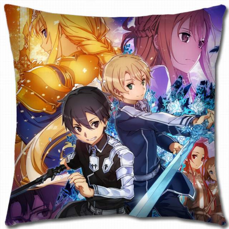 Sword Art Online Double-sided full color pillow cushion 45X45CM-d5-235 NO FILLING