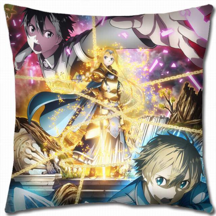 Sword Art Online Double-sided full color pillow cushion 45X45CM-d5-238 NO FILLING