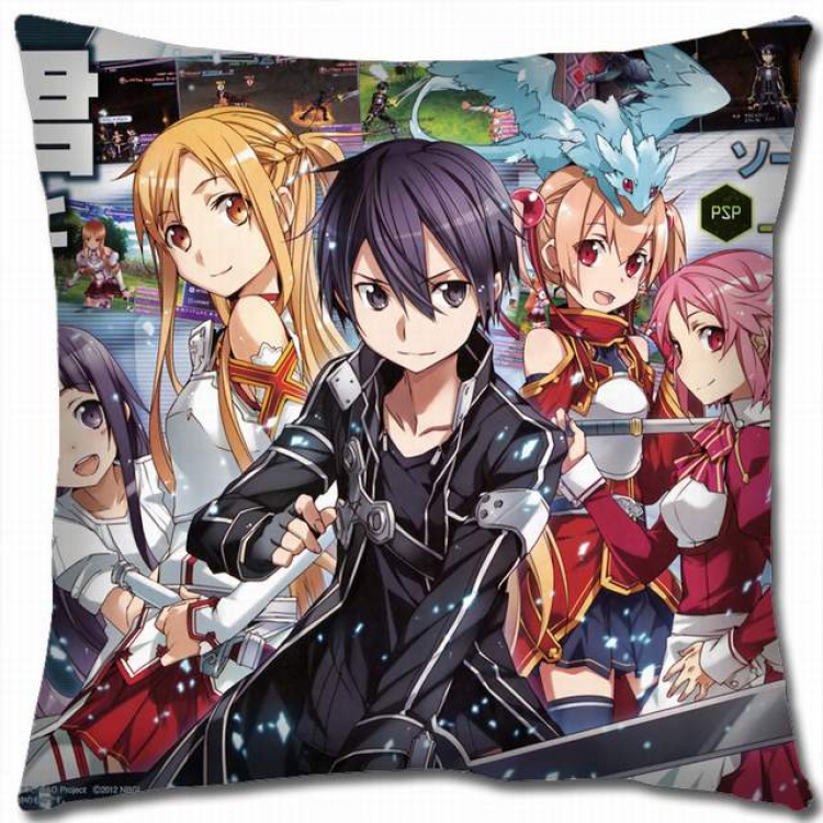 Sword Art Online Double-sided full color pillow cushion 45X45CM-d5-33 NO FILLING