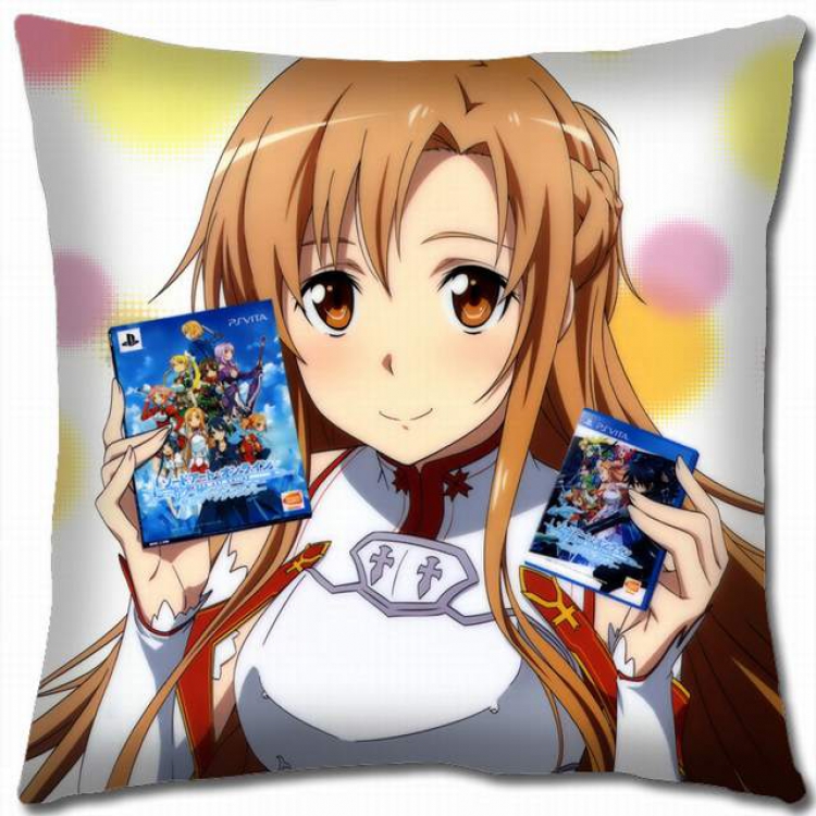 Sword Art Online Double-sided full color pillow cushion 45X45CM-d5-47 NO FILLING