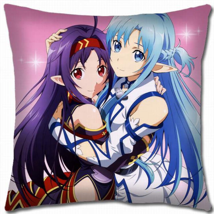 Sword Art Online Double-sided full color pillow cushion 45X45CM-d5-51 NO FILLING