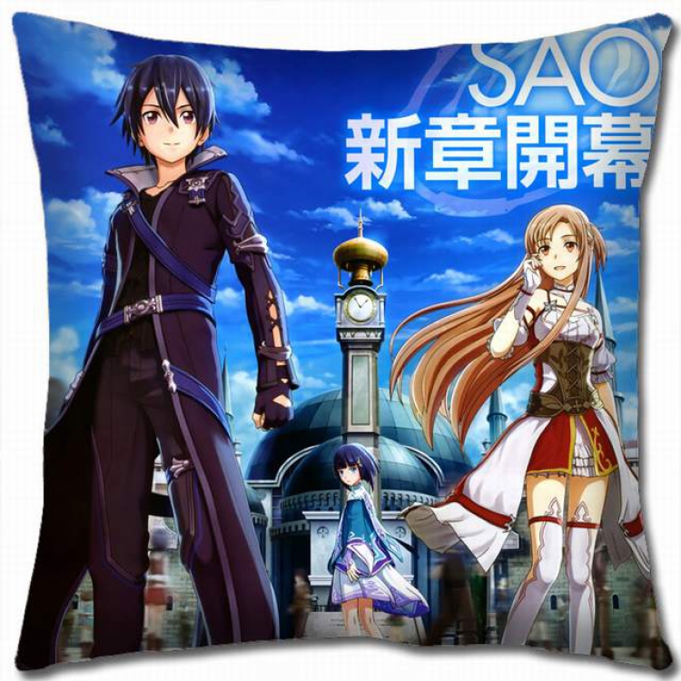 Sword Art Online Double-sided full color pillow cushion 45X45CM-d5-54 NO FILLING