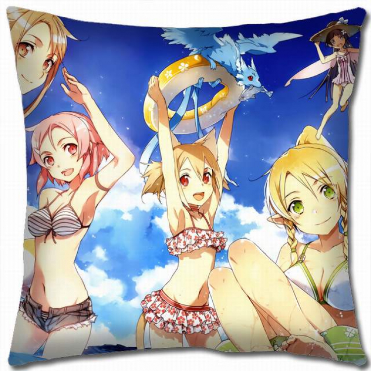 Sword Art Online Double-sided full color pillow cushion 45X45CM-d5-9 NO FILLING