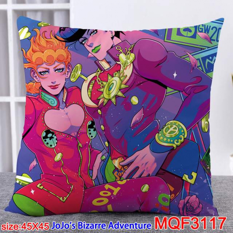 JoJos Bizarre Adventure Double-sided full color pillow dragon ball 45X45CM MQF 3117