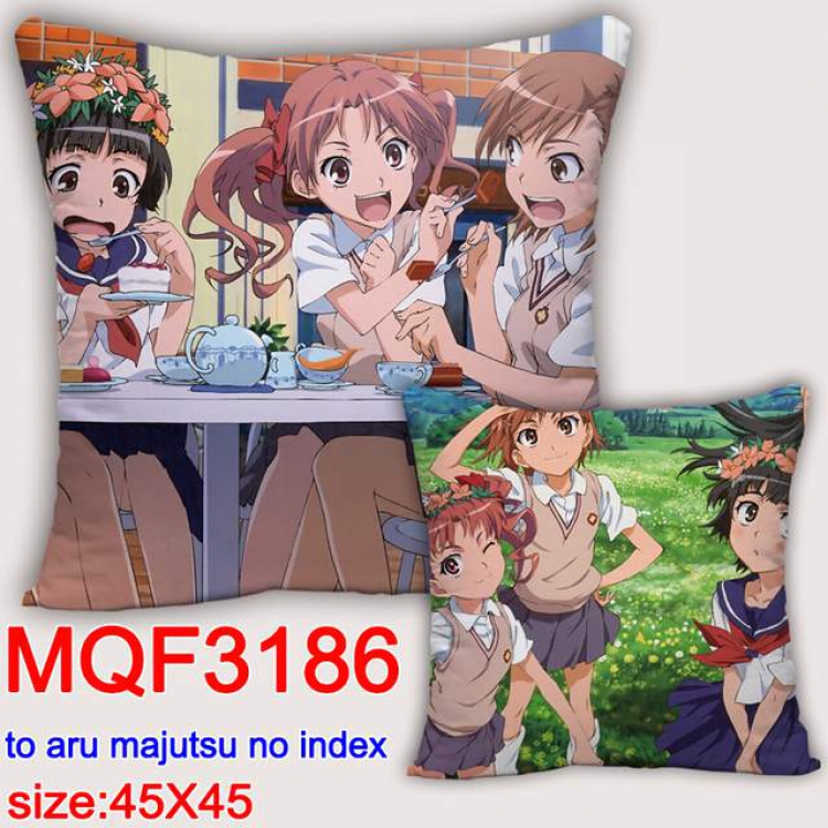 To Aru Kagaku no Railgun Double-sided full color pillow dragon ball 45X45CM MQF 3186