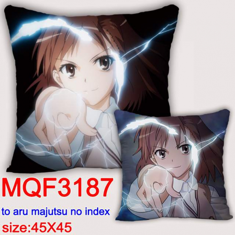 To Aru Kagaku no Railgun Double-sided full color pillow dragon ball 45X45CM MQF 3187