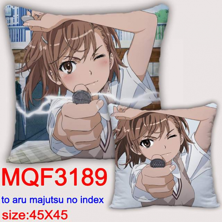 To Aru Kagaku no Railgun Double-sided full color pillow dragon ball 45X45CM MQF 3189