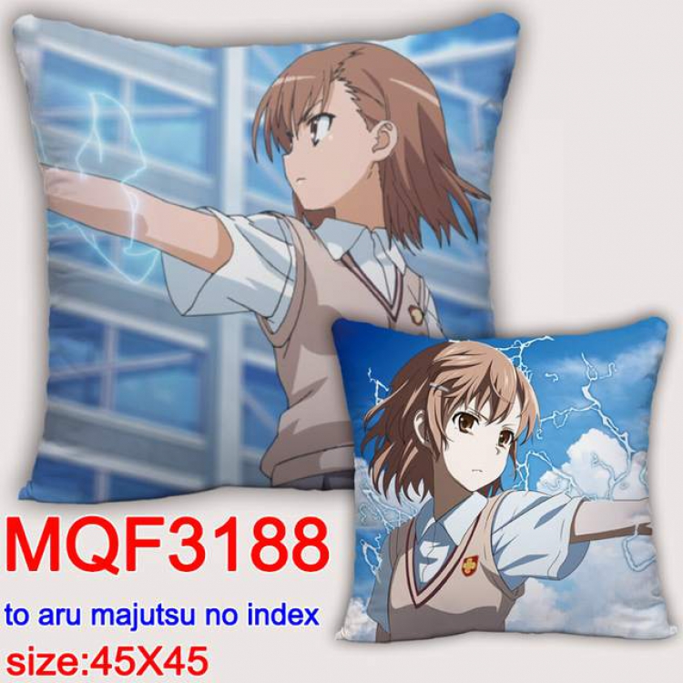 To Aru Kagaku no Railgun Double-sided full color pillow dragon ball 45X45CM MQF 3188