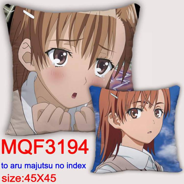 To Aru Kagaku no Railgun Double-sided full color pillow dragon ball 45X45CM MQF 3194